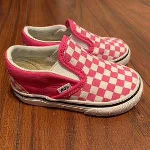 Toddler Vans checkerboard slip ons